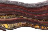 Polished Tiger Iron Stromatolite Slab - Billion Years #222081-1